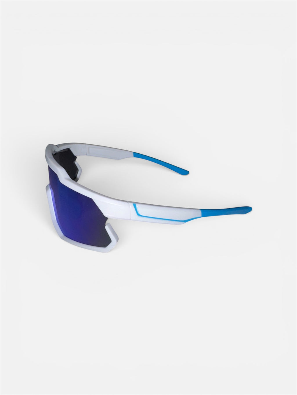 VEYRO Elaris Glacier Blue Sportbrille mit blau verspiegelter Scheibe – Dreiviertelansicht