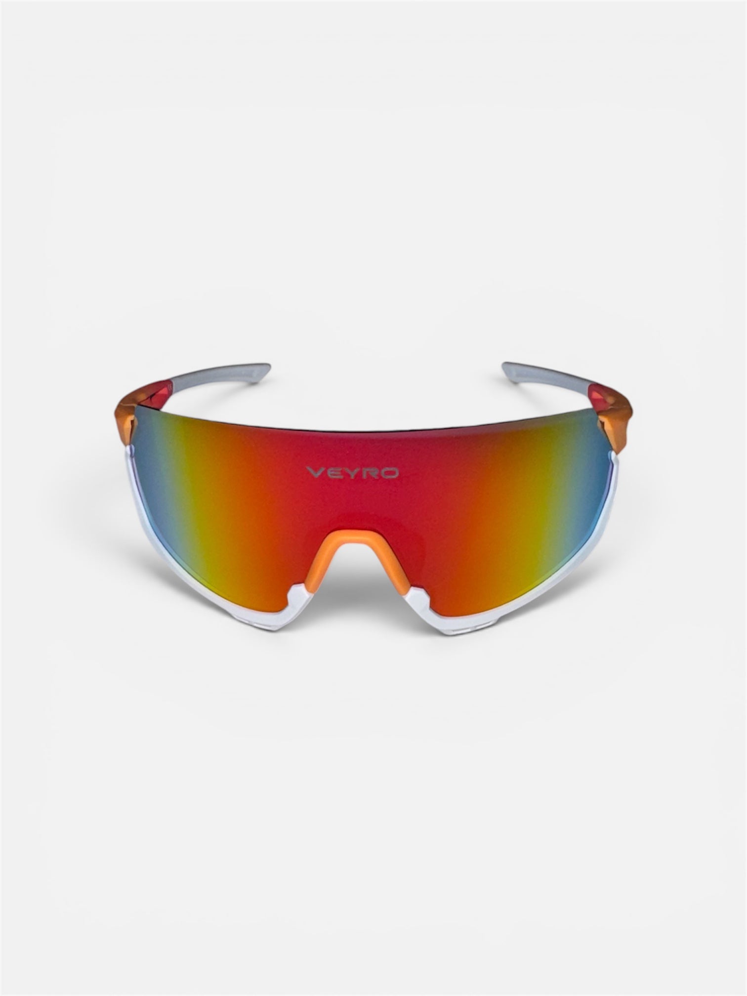 VEYRO Ignivra Sportbrille mit rot-orange verspiegelter Shield-Scheibe – Frontansicht