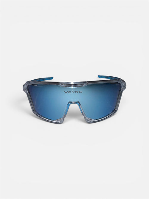VEYRO Lureon blaue Sportbrille mit großer Shield-Scheibe – Frontansicht