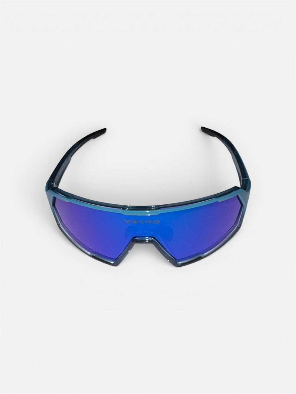 VEYRO Valtis Sportbrille mit großer blauer Shield-Scheibe – Frontansicht